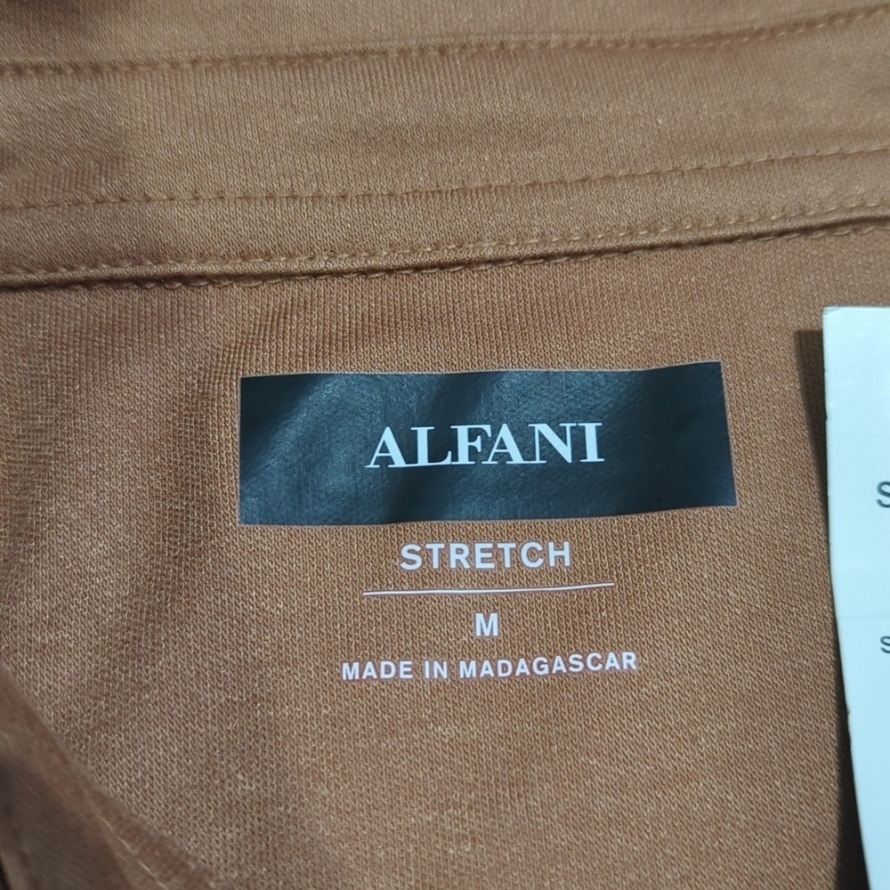 ALFANI Men's Tan/Brown Polo Shirt M New With Tags !!! - Picture 4 of 12